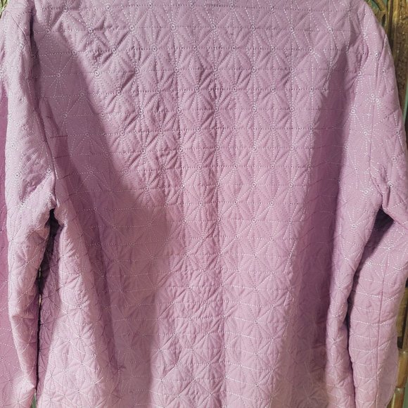 Purple Quilted Coat Alfred Dunner Embroidered Shaket - Picture 7 of 7